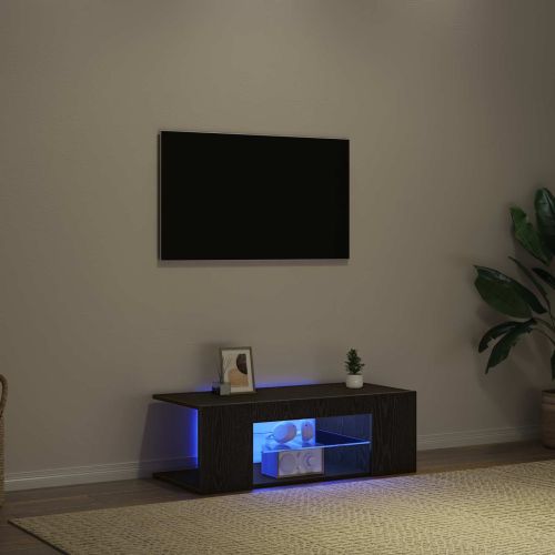 ТВ шкаф с чекмедже Черния дъб 90 x 39 x 30 см Инженерно дърво