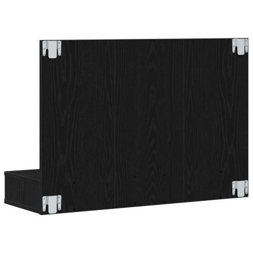 Шкаф с огледало Черния дъб 90 x 31,5 x 62 см Инженерно дърво