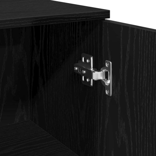 Шкаф за баня с рафт Черния дъб 30 x 30 x 190 см Инженерно дърво