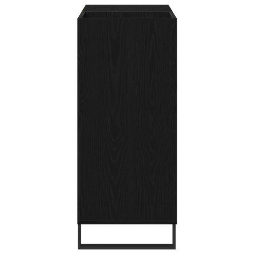 Шкаф за грамофонни плочи с рафт Черния дъб 85 x 38 x 89 см