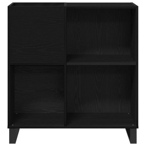 Шкаф за грамофонни плочи с рафт Черния дъб 85 x 38 x 89 см