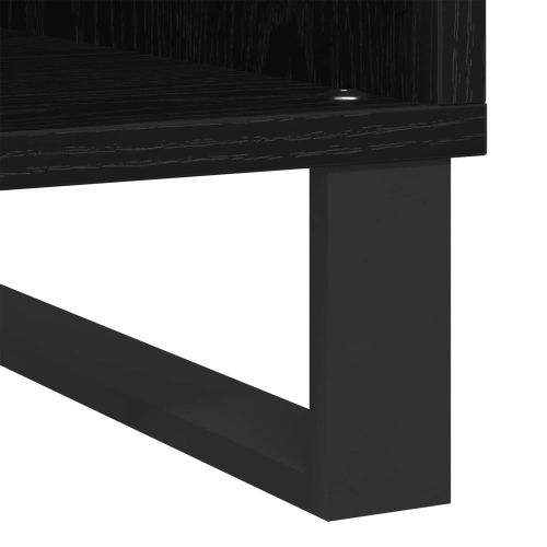 Шкаф за грамофонни плочи с рафт Черния дъб 85 x 38 x 89 см