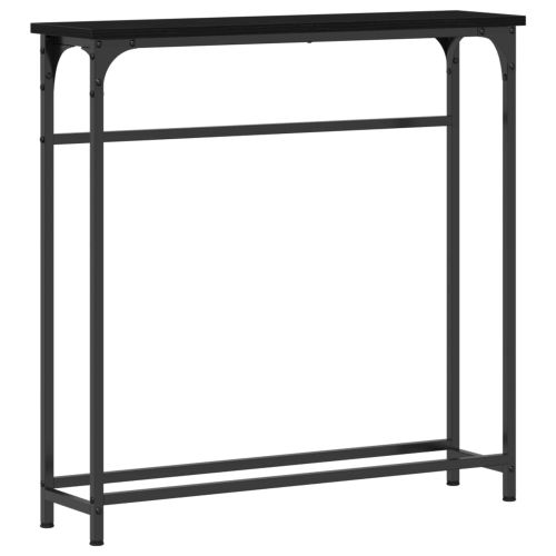 Конзолна маса Черния дъб 75 x 19,5 x 75 см Инженерно дърво