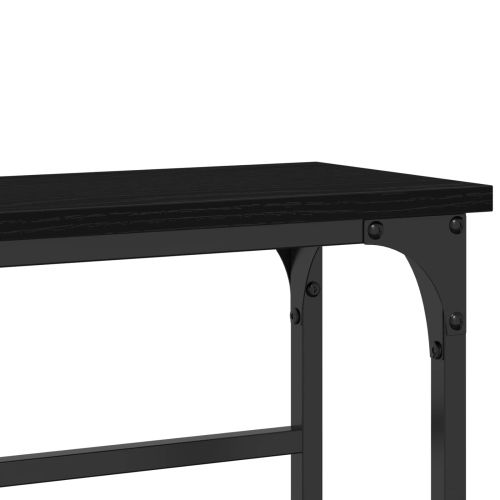 Конзолна маса Черния дъб 75 x 19,5 x 75 см Инженерно дърво