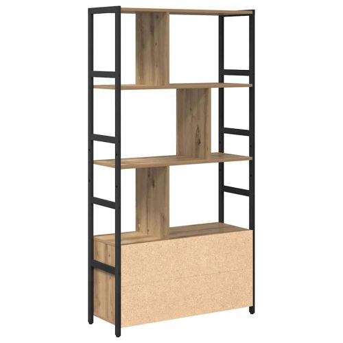 Рафт за книги 80 x 30 x 155,5 см Инженерна дървесина Дъб
