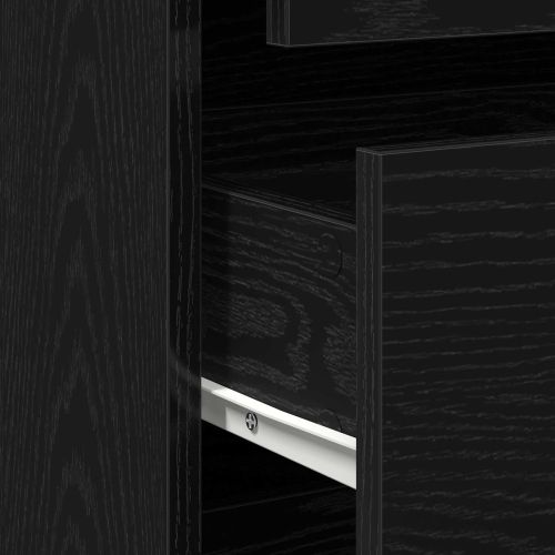 Чекмеджетен шкаф Черно 80 x 41 x 58 см Инженерно дърво