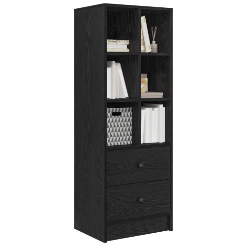 Висок шкаф с чекмедже Черния дъб 45,5 x 34 x 127 см