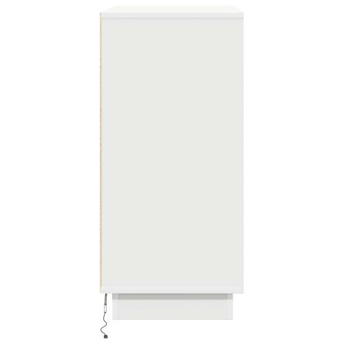 LED конзолна маса за Бяло 71 x 34,5 x 75 см Инженерно дърво
