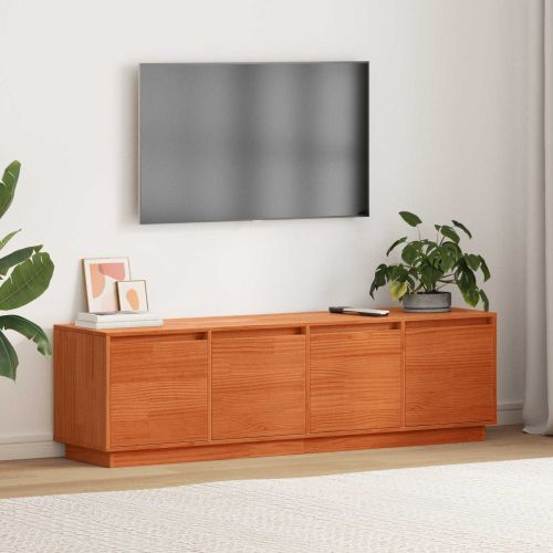 ТВ шкаф Кафяво 156 x 37 x 45 см Инженерно дърво