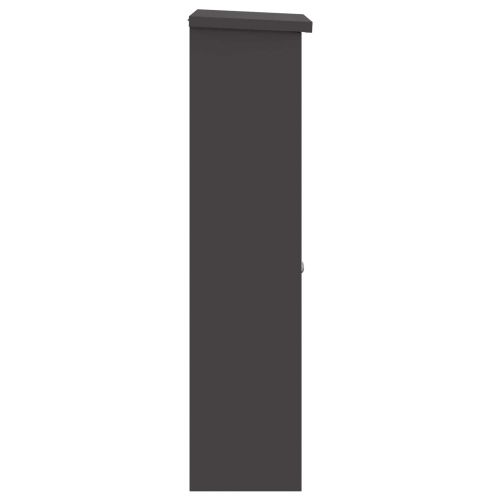 Пощенска кутия за пратки Черно 44,5 x 29 x 110,5 см Стомана