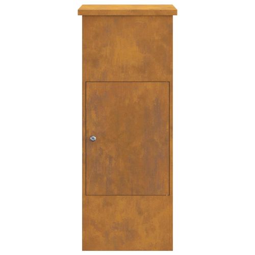 Пощенска кутия за пратки с врата Ръждясало 44,5 x 29 x 110,5 см