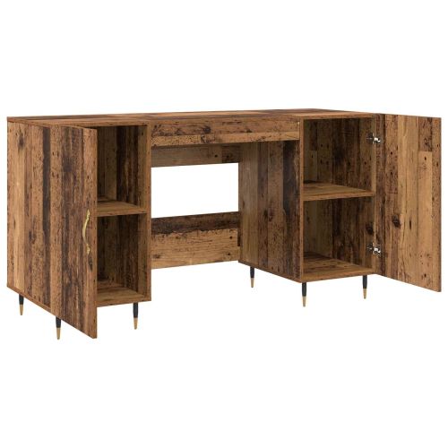 Бюро с рафт Старо дърво 140 x 50 x 75 см Инженерно дърво