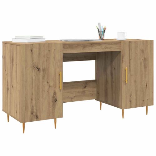 Бюро с рафт дъб артизан 140 x 50 x 75 см Инженерно дърво