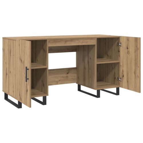 Бюро с рафт дъб артизан 140 x 50 x 75 см Инженерно дърво