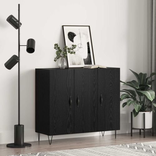 Служебен шкаф Черния дъб 90 x 32,5 x 80 см Инженерно дърво