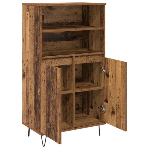 Висок шкаф Кафяво 60 x 36 x 110 см Инженерно дърво
