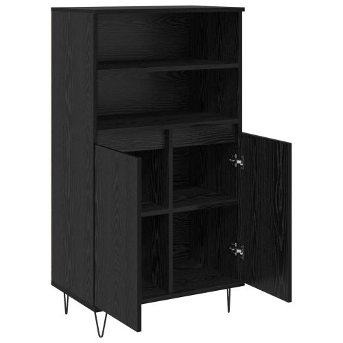 Висок шкаф Черно 60 x 36 x 110 см Инженерно дърво