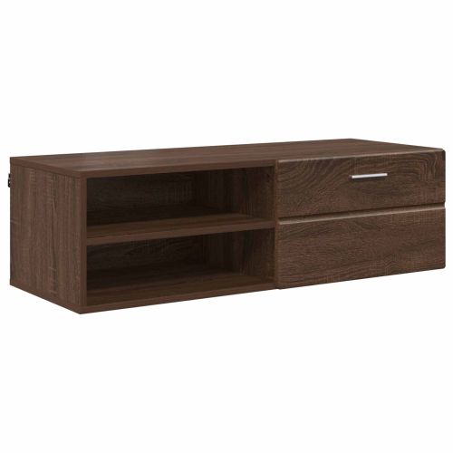 Дървен шкаф Кафяв дъб 100,5 x 39 x 30 см Инженерно дърво