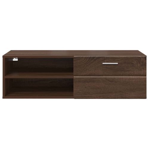 Дървен шкаф Кафяв дъб 100,5 x 39 x 30 см Инженерно дърво
