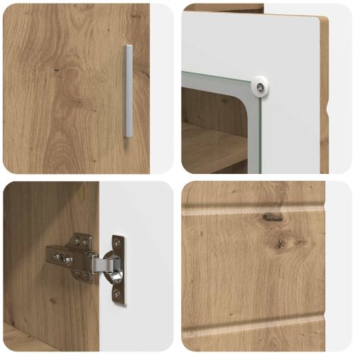 Дървен шкаф Дъб 88,5 x 30,5 x 73 см Инженерно дърво