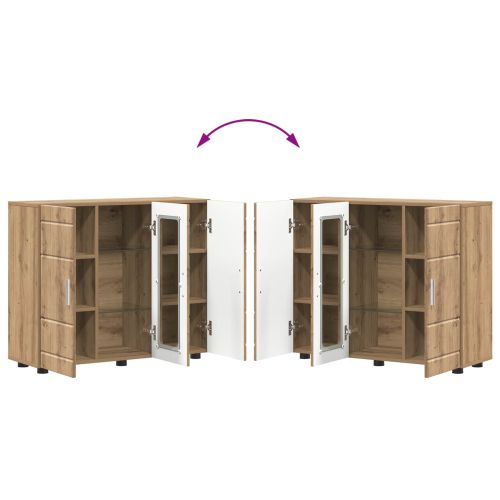 Дървен шкаф Дъб 88,5 x 30,5 x 73 см Инженерно дърво