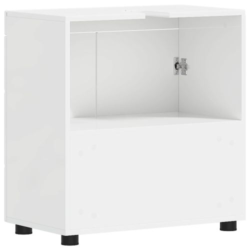 Комплект шкафове за баня TULUM Лъскаво бяло 60 x 34 x 63 см
