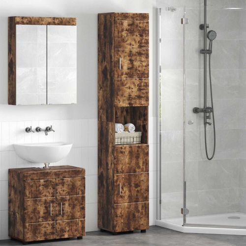 Комплект шкафове за баня TULUM Димян дъб 37 x 31,5 x 203 см