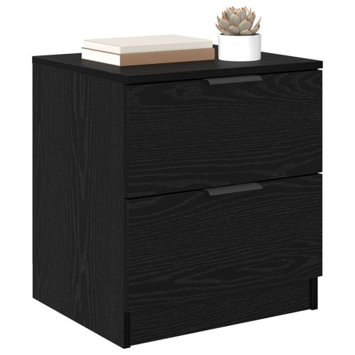 Нощен шкаф 2 pcs Черния дъб 45 x 39 x 50 см Инженерно дърво