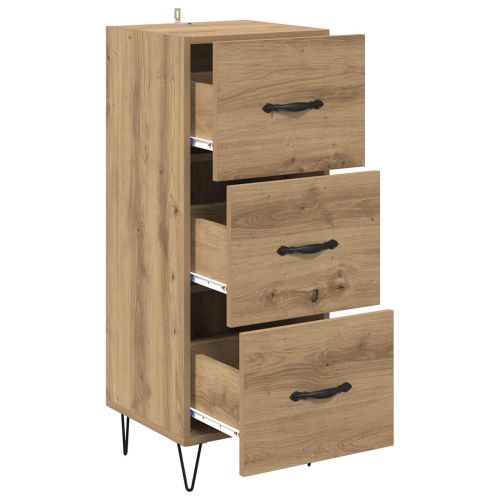 Служебен шкаф дъб артизан 34 x 34.5 x 90 см Инженерно дърво