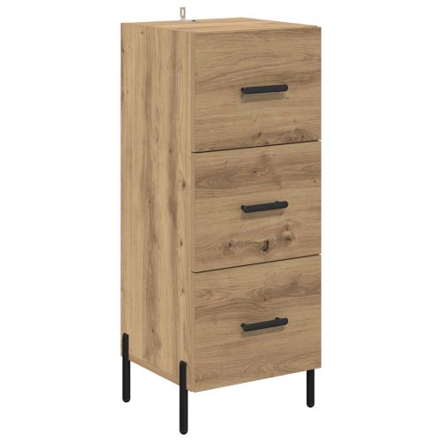 Служебен шкаф дъб артизан 34 x 34.5 x 90 см Инженерно дърво
