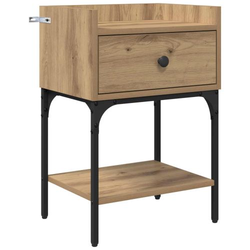 Нощно шкафче 2 бр. Дъб 40 x 29 x 60 см Инженерно дърво