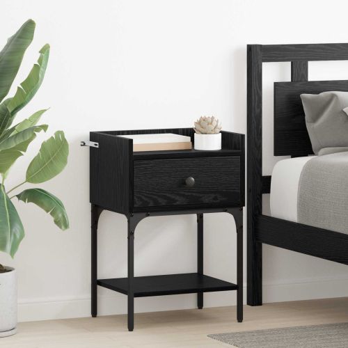 Нощно шкафче Черния дъб 40 x 29 x 60 см Инженерно дърво