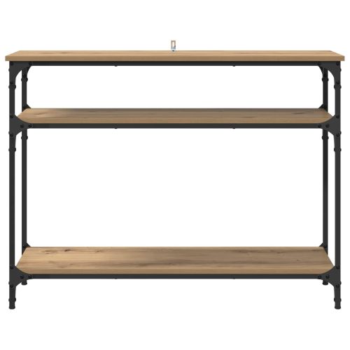 Конзолна маса с рафт Дъб 100 x 29 x 75 см Инженерно дърво