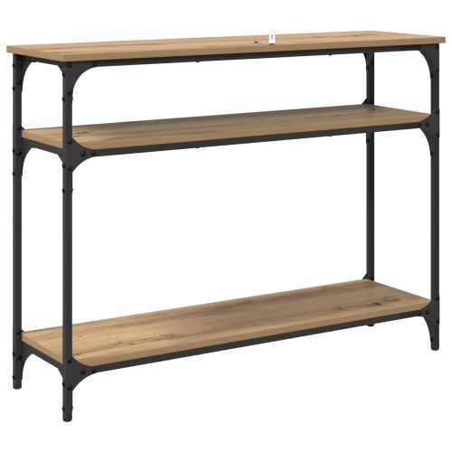 Конзолна маса с рафт Дъб 100 x 29 x 75 см Инженерно дърво