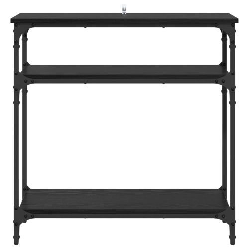 Конзолна маса с рафт Черния дъб 75 x 29 x 75 см Инженерно дърво