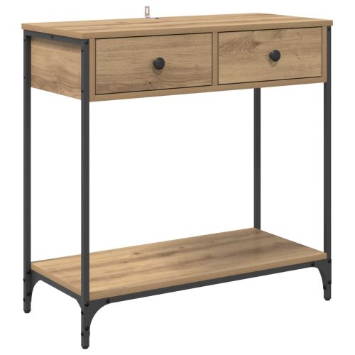 Конзолна маса с чекмедже Дъб 75 x 34,5 x 75 см Инженерно дърво