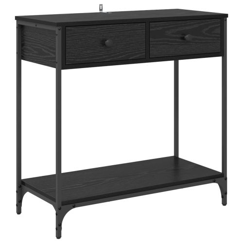 Конзолна маса Черния дъб 75 x 34,5 x 75 см Инженерно дърво