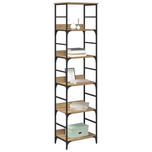 Рафт за книги Дъб 50 x 33 x 188,5 см Инженерно дърво