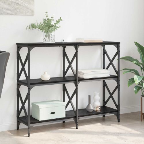 Конзолна маса Черния дъб 100 x 28 x 80,5 см Инженерно дърво