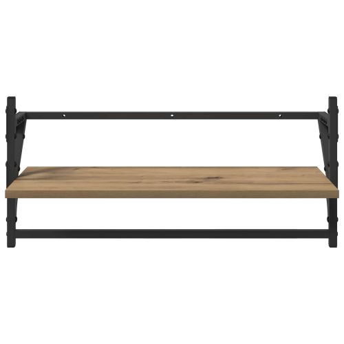 Комплект стенни рафтове с рафт 6 pcs Дъб 100 x 25 x 30 cm