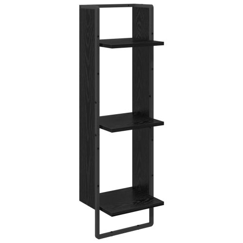 Комплект стенни рафтове 6 pcs Черния дъб 100 x 25 x 30 cm