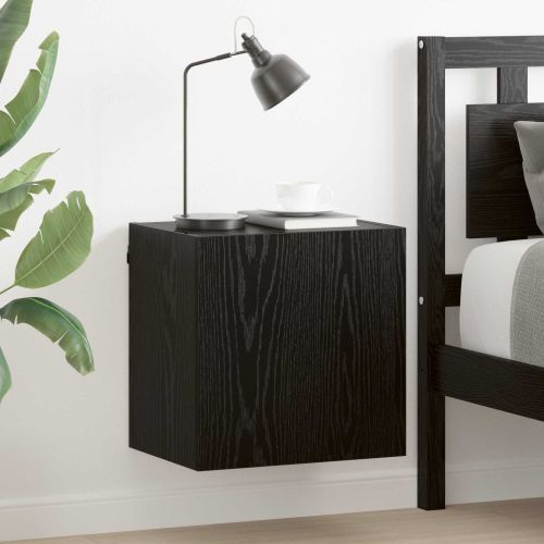 Кабинети за телевизор на стената 2 pcs Черния дъб 40,5x30x40см