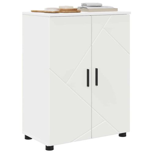Шкаф за баня Бяло 60 x 35 x 80 см Инженерно дърво & Метал