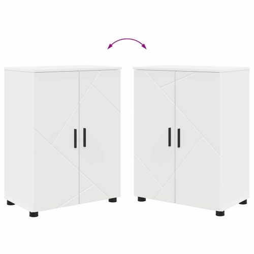 Шкаф за баня Бяло 60 x 35 x 80 см Инженерно дърво & Метал