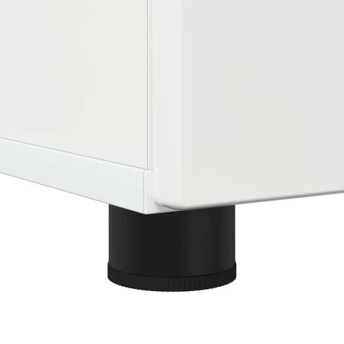 Шкаф за баня със съхранение Лъскаво бяло 60 x 35 x 80 см