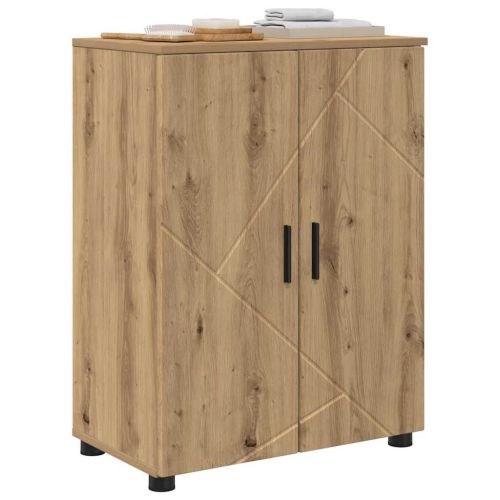 Шкаф за баня Дъб 60 x 35 x 80 см Инженерно дърво, Метал