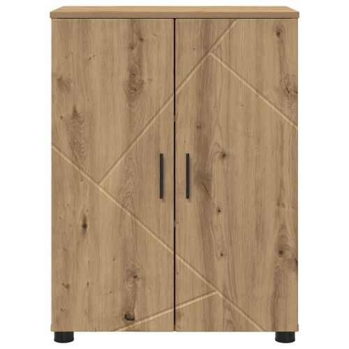 Шкаф за баня Дъб 60 x 35 x 80 см Инженерно дърво, Метал