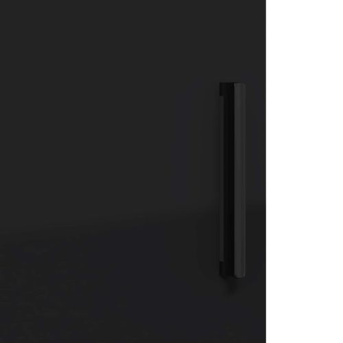 Шкаф за баня Черно 30 x 35 x 80 см Инженерно дърво & Метал