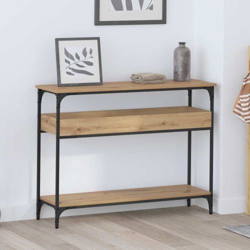 Конзолна маса дъб артизан 100 x 29 x 75 см Инженерно дърво