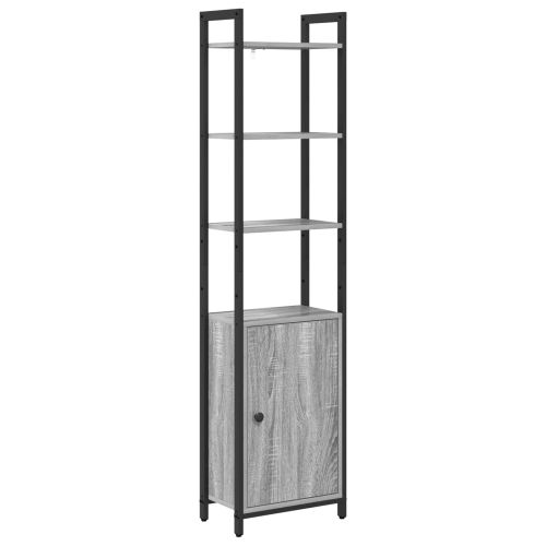 Шкаф за книги Сив Сонома 40 x 24 x 161 см Инженерно дърво
